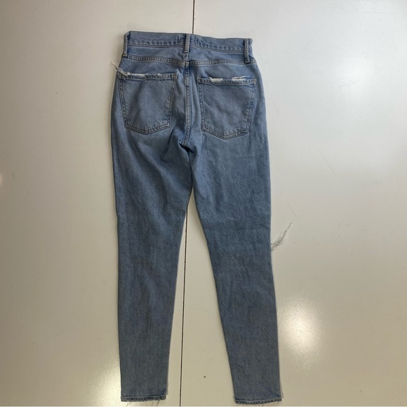 Agolde Sophie Distressed Raw Hem Organic Cotton Lyocell Blend Mid Rise? 24 - Picture 6 of 16